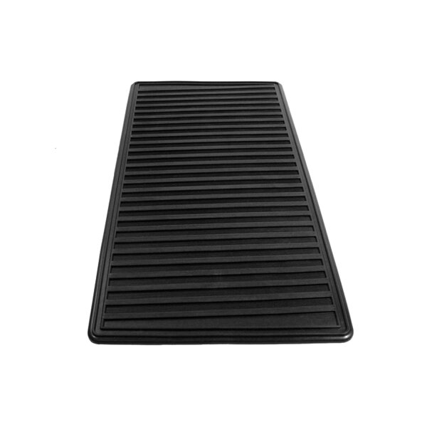 Rubber Heel Mat.  Meant to be sewn into carpeting.  Black.  6-7/8" X 13-3/4". Each