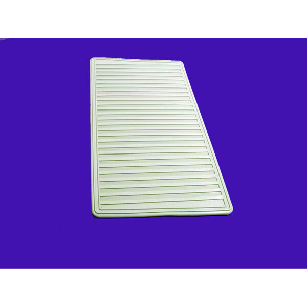 Rubber Heel Mat.  Meant to be sewn into carpeting.  Gray.  6-7/8" X 13-3/4". Each