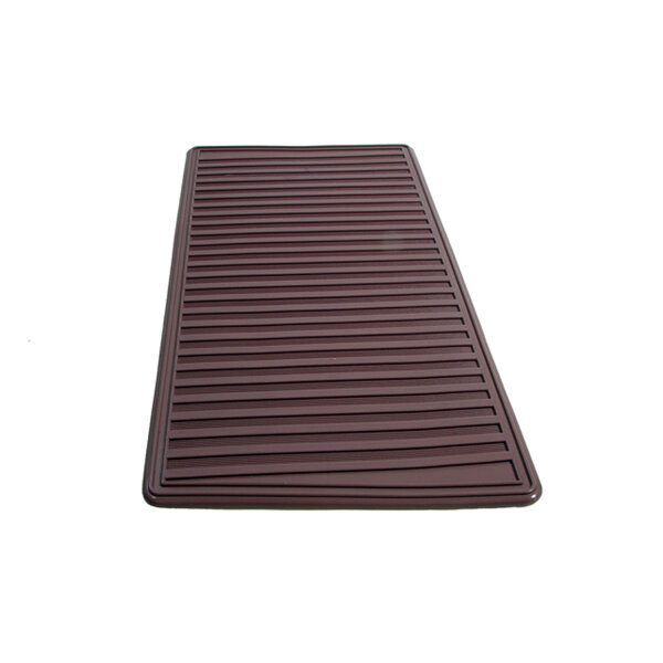 Rubber Heel Mat.  Meant to be sewn into carpeting.  Brown.  6-7/8" X 13-3/4". Each