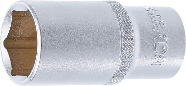 Steckschlüssel-Einsatz Sechskant, tief | Antrieb Innenvierkant 12,5 mm (1/2") | SW 28 mm