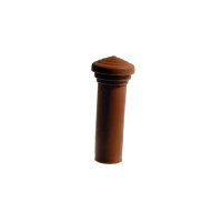 Door Lock Knob.  Made of Medium Brown rubber,...