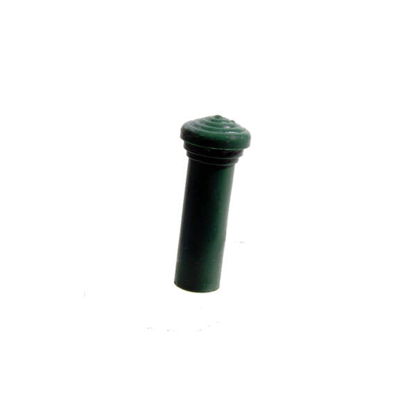 Door Lock Knob.  Made of Moss Green rubber, self-threading.  1-3/8" tall with 1/8" lower I.D., 3/8" lower O.D.  Each