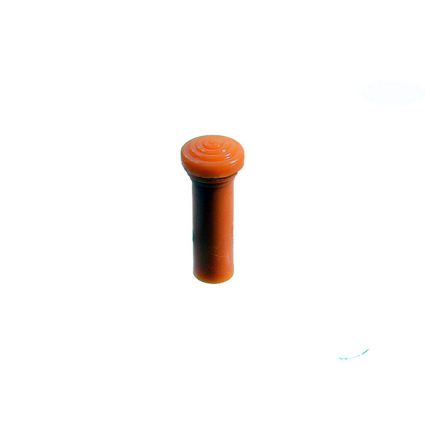 Door Lock Knob.  Made of Ember glow rubber, self-threading.  1-3/8" tall with 1/8" lower I.D., 3/8" lower O.D.  Each