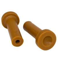 Door Lock Knob.  1-1/2" high.  Made of beige rubber....