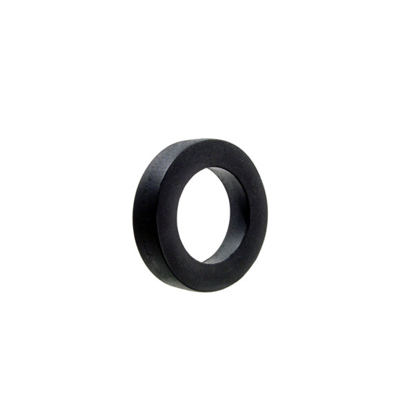 Horn contact pad. 3 in. OD x 2 in. ID x 5/8 in. thk. Dense rubber. May work as an air-cleaner spacer for Kaiser-Darrin. Each.