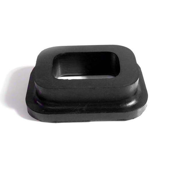 Front lower rubber insulating cushion. For motor support at timing-gear cover. 2-7/16 in. wide x 3-3/8 in. long. 1-13/16 in. long center hole. Replaces OEM# 300227. Two used per car. Each.