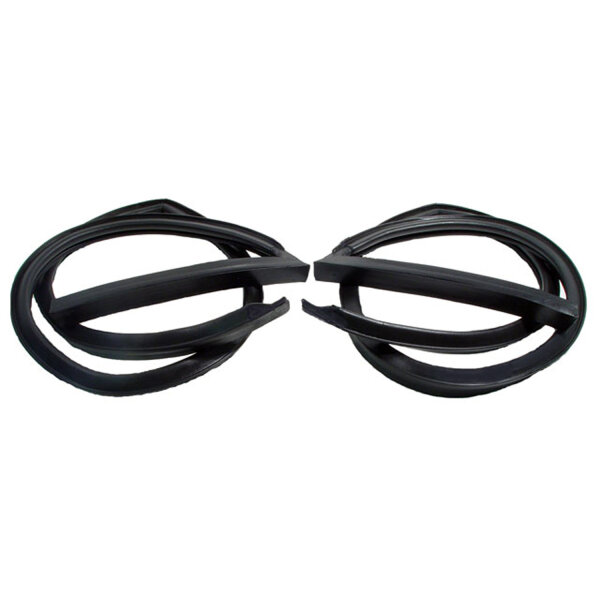 Molded Roof Rail Seals, for 2-Door Hardtop.  Made of closed cell sponge.  Each is 66" + 11-3/8" (77-3/8" overall length).  Pair