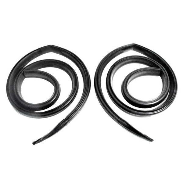 Roof-rail seals. 73-76 Mopar A-body 2-door hardtops with vent windows. (Does not fit Fastback Coupe). Replaces OEM#s 3582744/5. Pair. R&L.