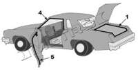 Dachrahmendichtung 4-Türer Hardtop PAAR