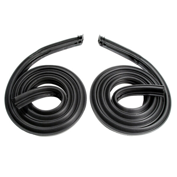 Roof-rail seals. Fits 61-62 GM B-body 4-door hardtop. 96 in. long. Pair. R&L.