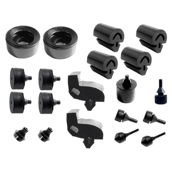 Snap-in-bumper kit. 19-piece set includes: (4) DB 50-M, (2) HA 8-A, (2) HF 60, (2) SB 122, (1) SB 123, (4) SB 124, (1) SB 125, (2) SB 78, (1) SB 86.