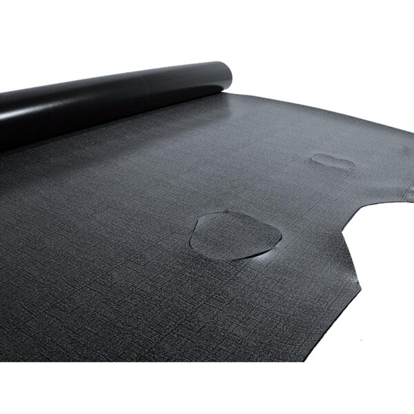 Trunk Mat.  High quality reproduction, made specific for vehicle.  Gray print on rubber.  Each