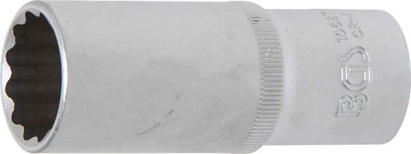 Steckschlüssel-Einsatz Zwölfkant, tief | Antrieb Innenvierkant 12,5 mm (1/2") | SW 22 mm