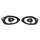 Unbeaded Door Handle Mounting Pads.  2-1/16" X 1-5/8".  Set