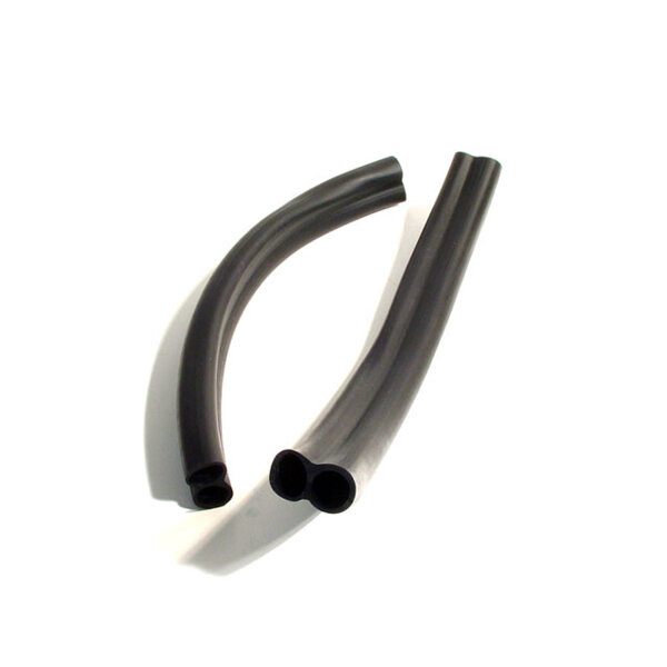 Rubber Conduit (hose).  Double tube.  Used from body to door for electrical and hydraulic lines for power windows.  Two pieces, 15" long.  Pair