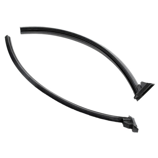 Rear Roll-Up Side Quarter Window Seals.  Each piece 15" long.  Pair R&L