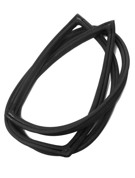Vulcanized windshield seal. For 2-door hardtops. One-piece vulcanized seal accepts chrome trim. Each.
