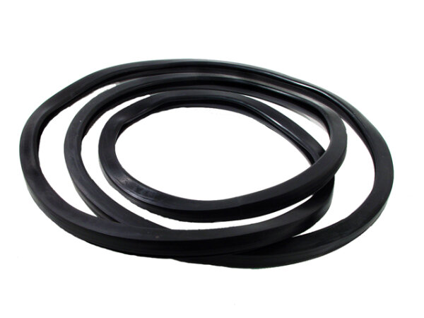 Vulcanized Windshield Seal, for Convertibles.  For cars without chrome garnish.  Each