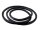 Vulcanized Windshield Seal, for Convertibles.  For cars without chrome garnish.  Each