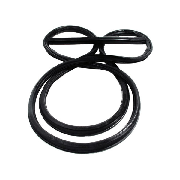 Vulcanized Windshield Seal, for Sedans.  For models with reveal molding and division bar.  Includes molded-in division bar.  146-1/2" total length (division bar 17-1/2")  Each