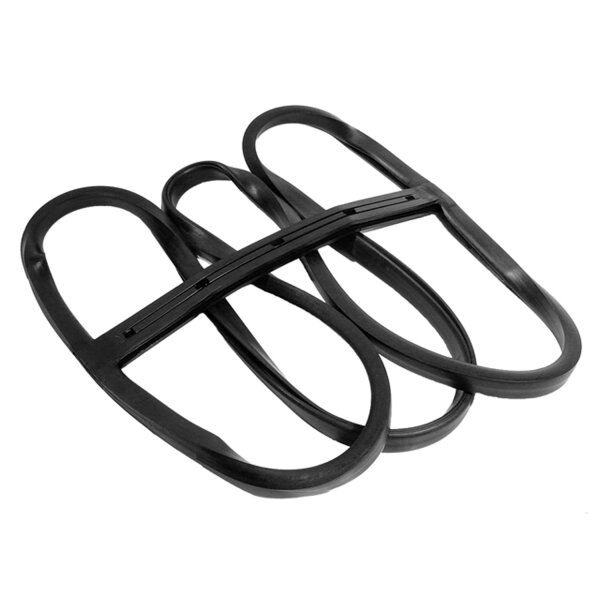 Vulcanized Windshield Seal.  For cars with reveal molding only.  Includes molded-in division bar.  Each