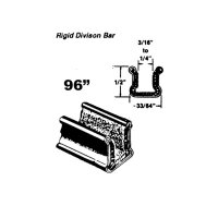 Rigid division-bar channel. Made with Zinc-plated bead....