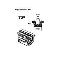 Rigid division-bar channel. Made with stainless steel...