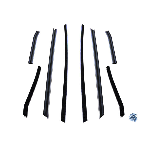 Window Sweeper Kit, for Coupe with Special Molding and Standard Interior.  8-Piece Kit