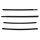 Window sweeper kit. Fits 98-04 Chevrolet Corvette C5 convertible. 4-piece kit includes inner and outer window sweepers. Replaces OEM#s 10313423/24 (outers) and 10406622/23 (inners). Set. R&L.
