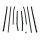 Window sweeper kit. 2-door hardtop. Fits 68-69 Chevy II, 70-72 Nova, 73-75 Apollo. 8-piece kit includes: two front inner, two front outer, two rear inner, and two rear outer chrome beaded fuzzy sweepers. R&L.