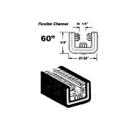 Flexible glass-run channel. Flocked. For vehicles without...