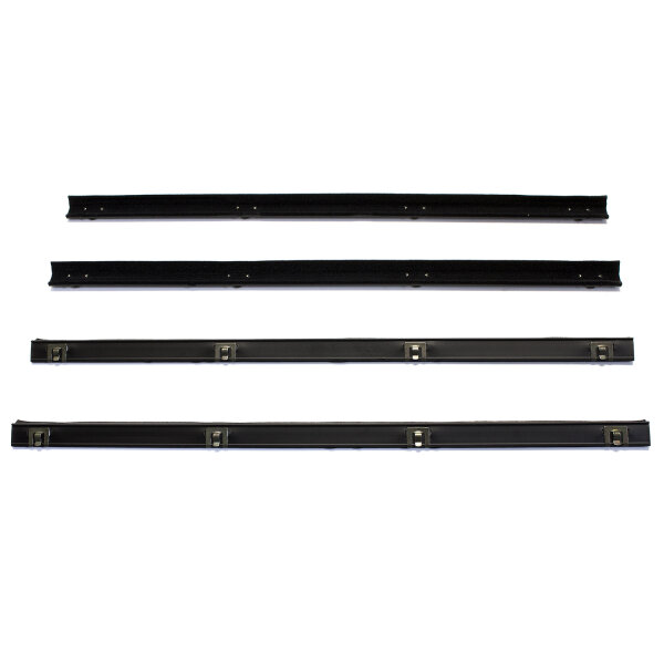 Window Sweeper Kit. Fits 71-79 Dodge B-series and 74-79 Plymouth PB-series full size vans. 4-piece kit includes both left-side and right-side inner and outer sweepers. Set. R&L.