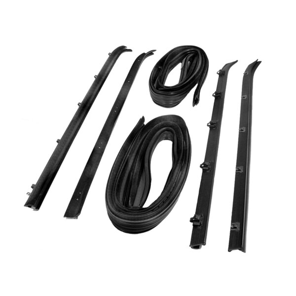 Window Channel and Sweeper Kit, for Front Doors.  6-Piece Kit