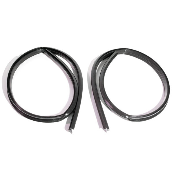 Rear vent window seals. Fits listed 4-door sedans and limousines with swing-out rear vent windows. May fit some GM models. Replaces OEM# #849153/4. Pair. R&L.