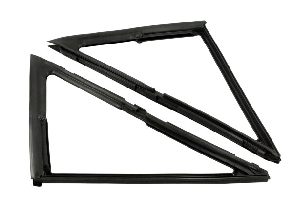 Dreiecksfenster Dichtung PAAR Completely re-designed and re-tooled 2013 molds for improved looks, fit. Fits 66-67 Mopar B-body 2-door hardtop and 66-70 B-body convertible. Replaces OEM#s 2570786 & 2570787