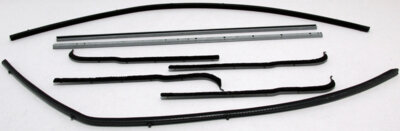 Fensterschachtleisten Schwarz Set mit Fensterführung Ford PU 61-676