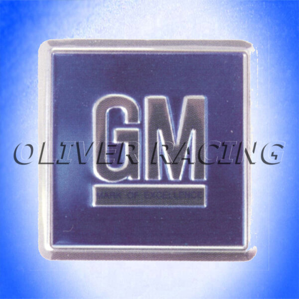 Aufkleber GM LOGO BLUE 68-70  im Türrahmen Camaro Chevelle Nova Firebird Catalina Skylark El Camino Cutlass