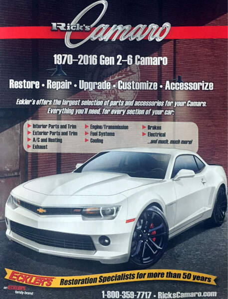 ECKLERS KATALOG CAMARO 70-16