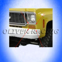 Chevrolet PU Blinkerglas links Orange / Gelb 73-74 Pick...
