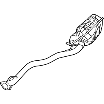 Endschalldämpfer links mit Rohr V6