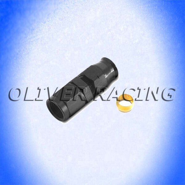 Rohranschluß Alu Fitting -6AN auf 5/16" 7,93 mm Rohr schwarz