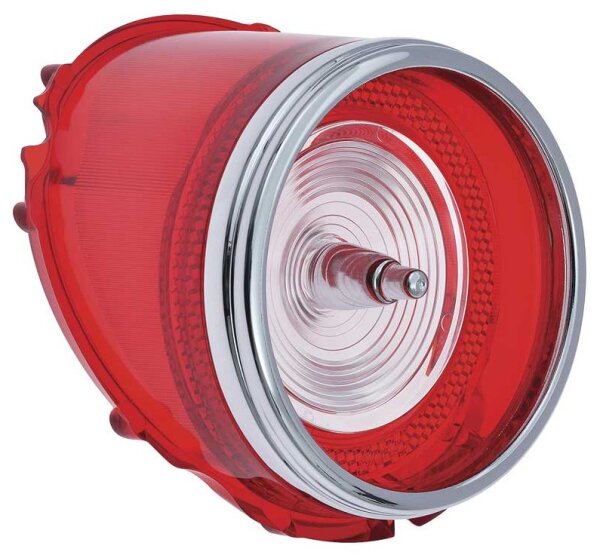 Rücklicht Rot mit Weiß mit Chrom Ring