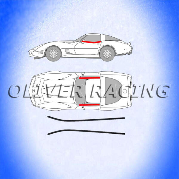 Fensterschachtleiste Schachtleisten innen Corvette C3 Coupe Cabrio 68 69 70-82