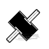 Gummi-Metall Puffer M6 20x15