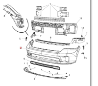 Frontstoßstange ohne Sensoren MOPAR Dodge RAM 1500