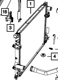Wasserkühler Mopar 42 mm