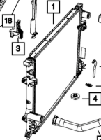 Wasserkühler Mopar 42 mm