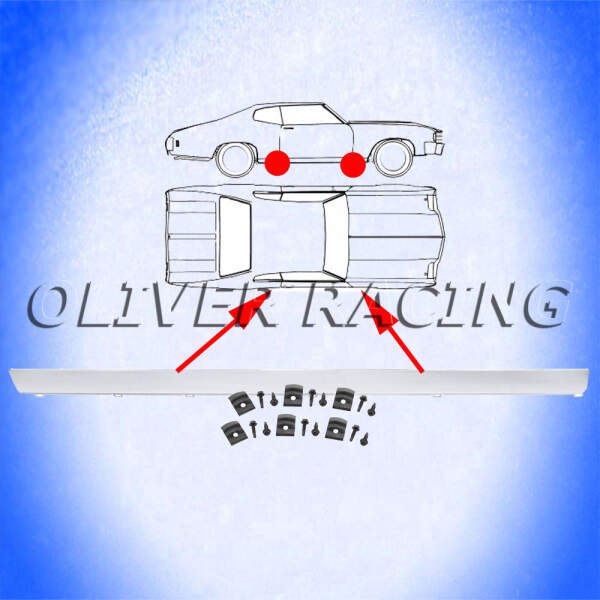 SCHWELLERLEISTE rechts Schweller Chevelle 1970 71 72 Rocker mit Klips Klammern