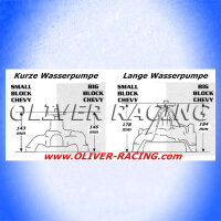 Wasserpumpe Chevrolet Small Block Gen. I 4.3 4.6 4.9 5.0 5.4 5.7 6.6 L V8 SB