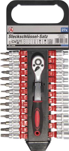 Steckschlüssel-Satz | Antrieb 6,3 mm (1/4") | SW 4 - 13 mm | 27-tlg.